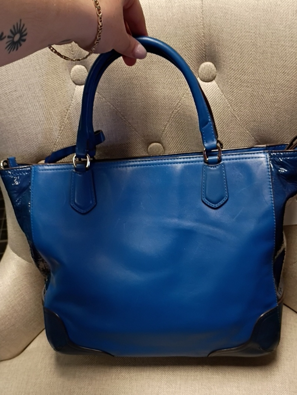 Coach Blue Poppy Blaire Tote - Picture 13 of 13